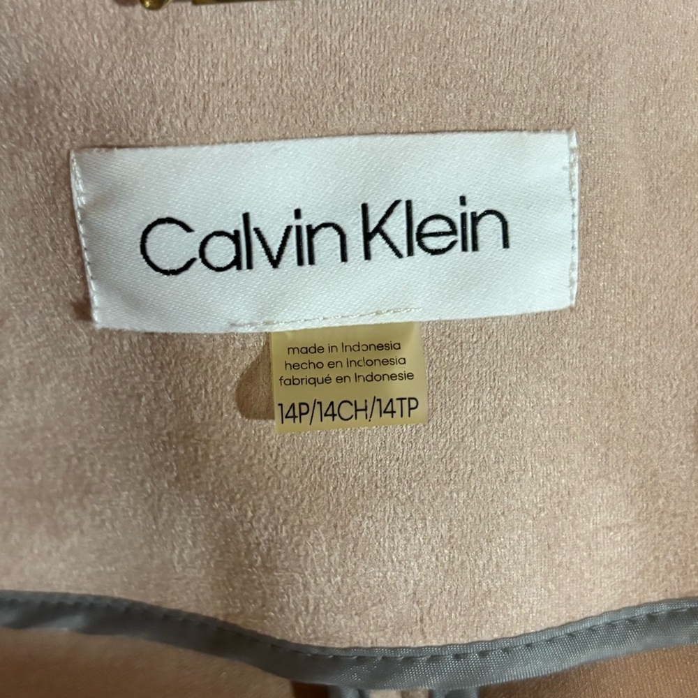 Calvin Klein Pink Microsuede Open Front Blazer - image 7